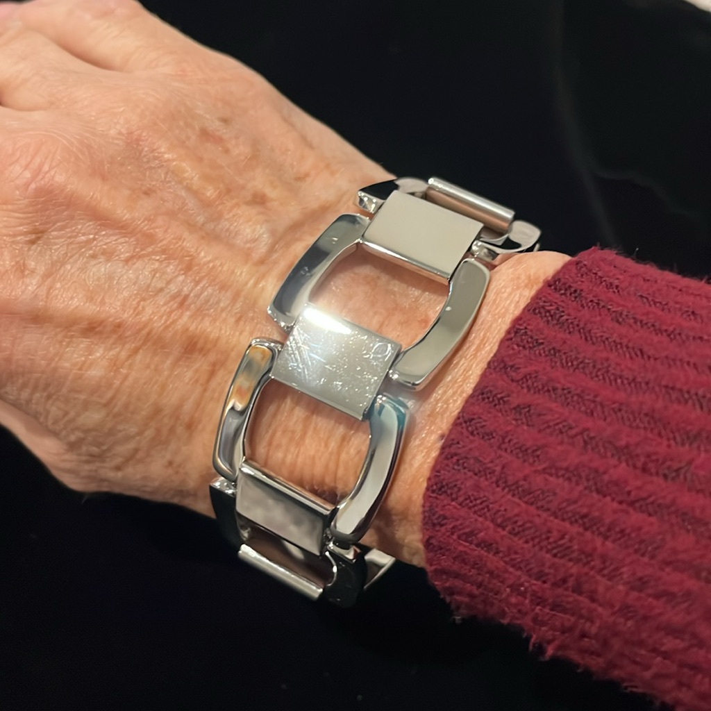 Dazzling Tocara Links Statement Bracelet. Tarnish Free Stainless Steel